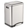 Pedal Office Trash Bin in Stainless Steel
