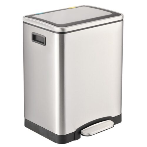 Pedal Office Trash Bin in Stainless Steel