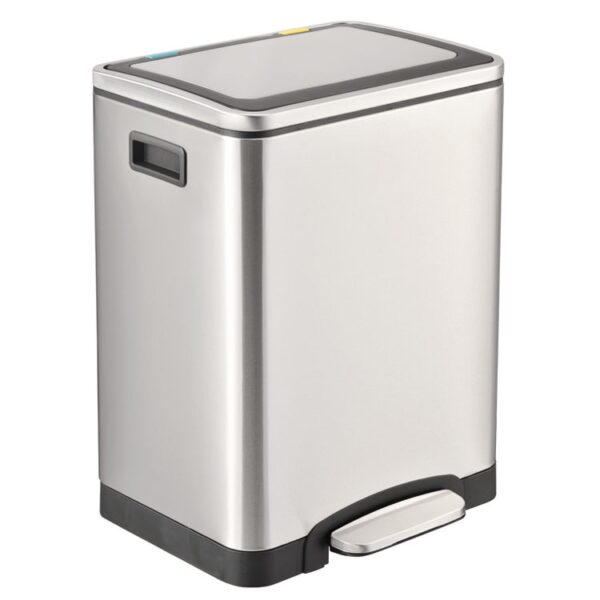 Pedal Office Trash Bin in Stainless Steel