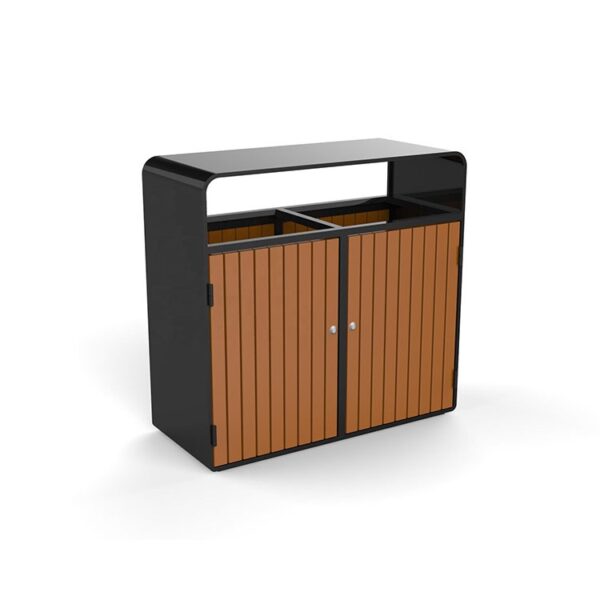 Park Street Trash Can with Dual Opening