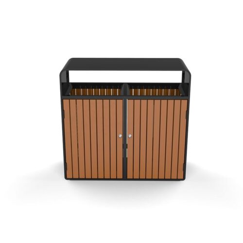 Park Street Trash Can with Dual Opening