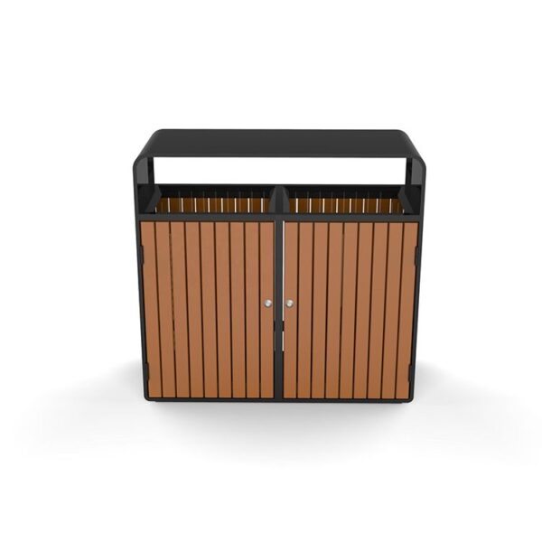 Park Street Trash Can with Dual Opening