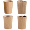 Premium Lobby Waste Bin with Wood Grain Panel