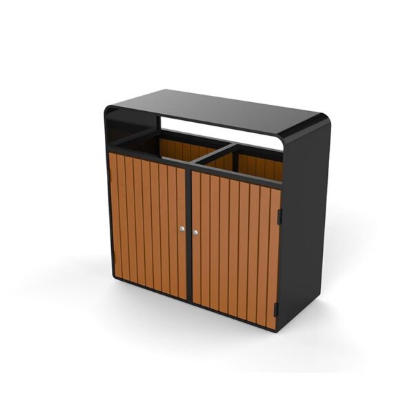 Park Street Trash Can with Dual Opening