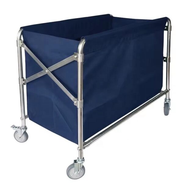 Collapsible Linen Collection Cart with Casters