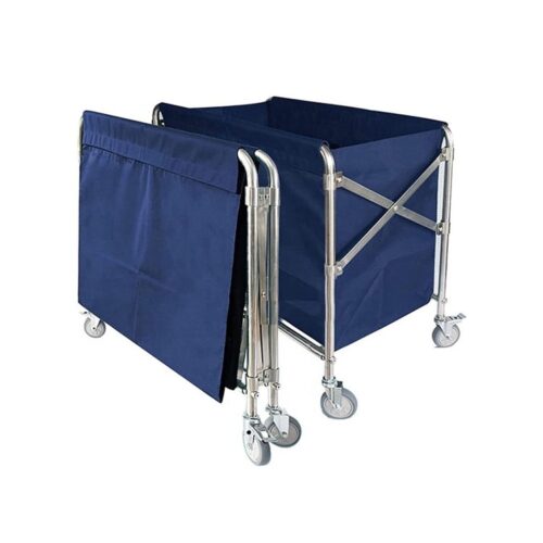 Collapsible Linen Collection Cart with Casters