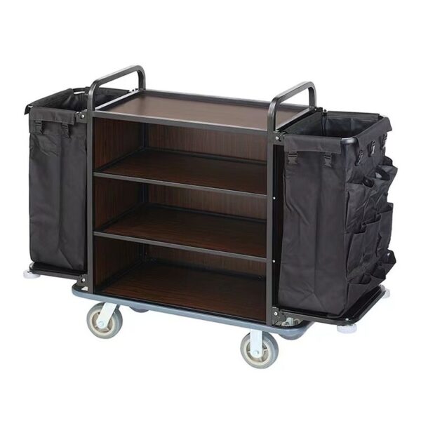 Covered Room Service Cart with Sliding Doors