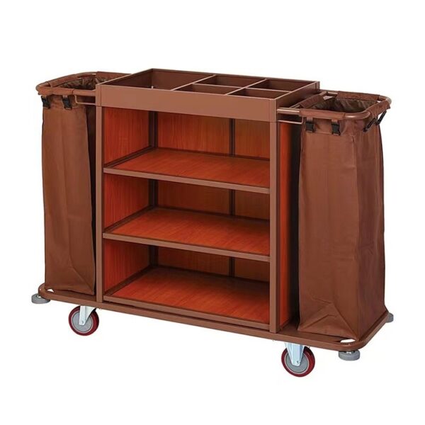 Covered Room Service Cart with Sliding Doors