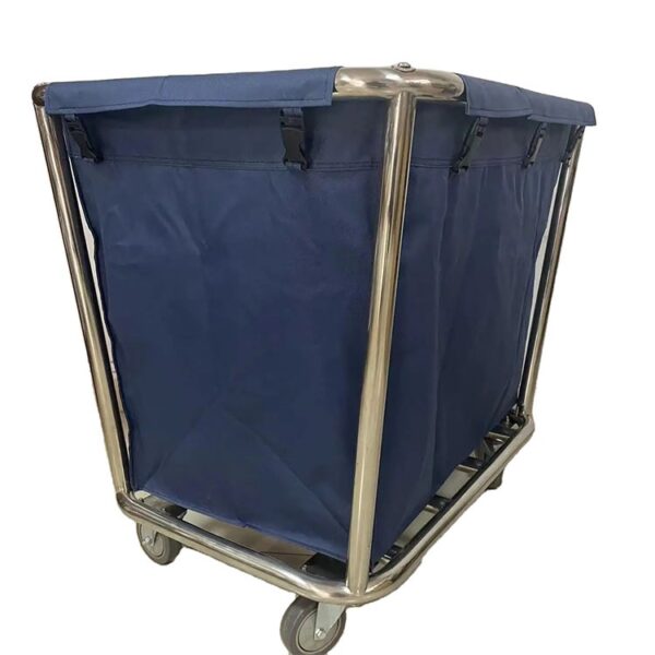 Hotel Linen Hamper Trolley with Steel Frame