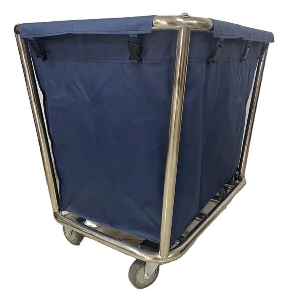 Hotel Linen Hamper Trolley with Steel Frame