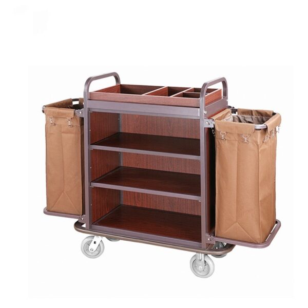 Large Housekeeping Trolley with Multiple Shelves