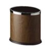 Leatherette Hotel Bedroom Trash Bin