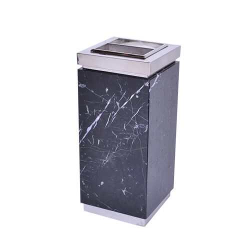 Marble Pattern Lobby Trash Receptacle