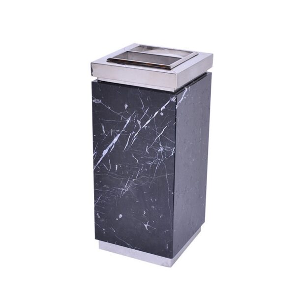Marble Pattern Lobby Trash Receptacle