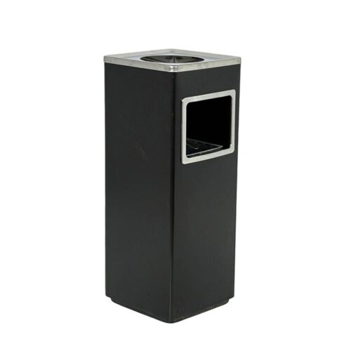 Metal Fire-Safe Trash Can for Public Areas