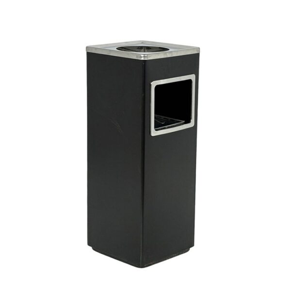 Metal Fire-Safe Trash Can for Public Areas