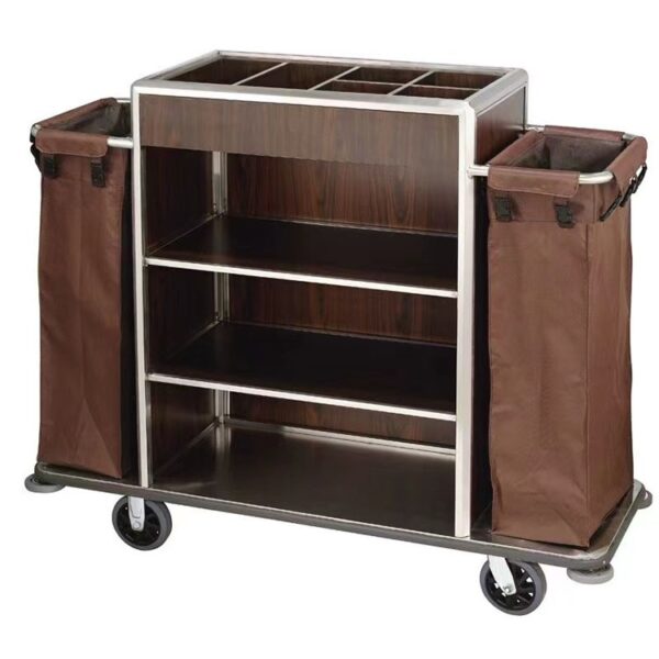 Personalized Room Service Cart with Cabinet