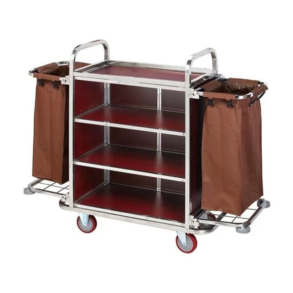 Personalized Room Service Cart with Cabinet