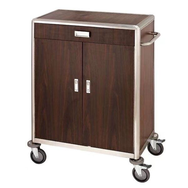 Personalized Room Service Cart with Cabinet