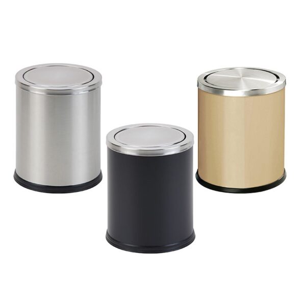 Stainless Steel Fireproof Litter Bin with Lid
