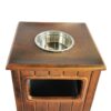 Decorative Street Waste Bin with Metal Frame