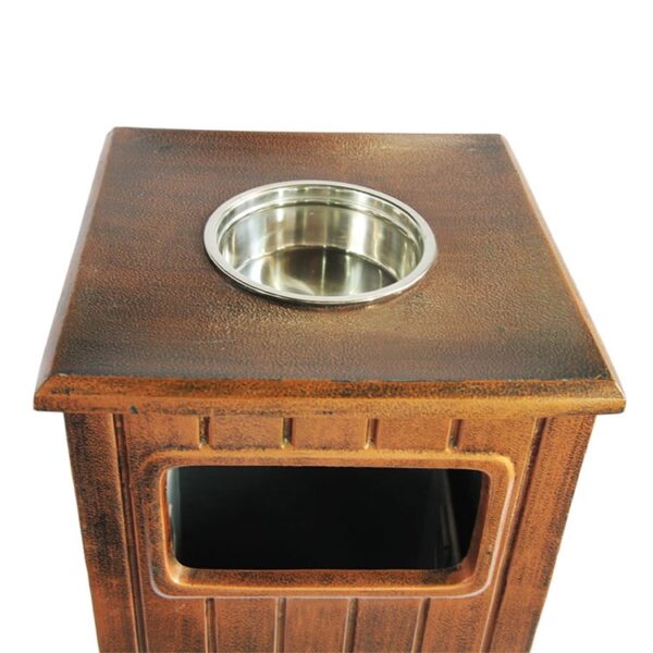 Decorative Street Waste Bin with Metal Frame