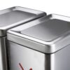 Stainless Steel Recycling Bin with Labels