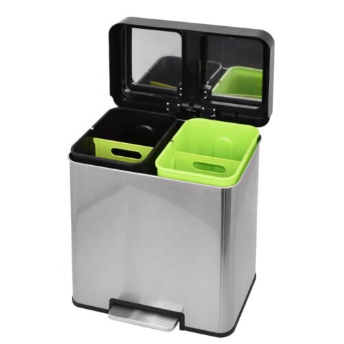 Hotel Recycling Bin with Bottle & Paper Slots