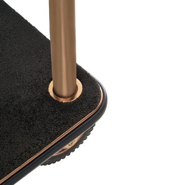 Gold Brass Bellhop Luggage Cart with Hanging Bar