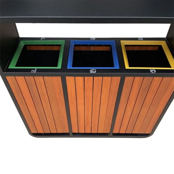 Outdoor Public Trash Can for Sidewalks