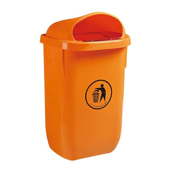 Rustproof Outdoor Litter Bin for Coastal Use