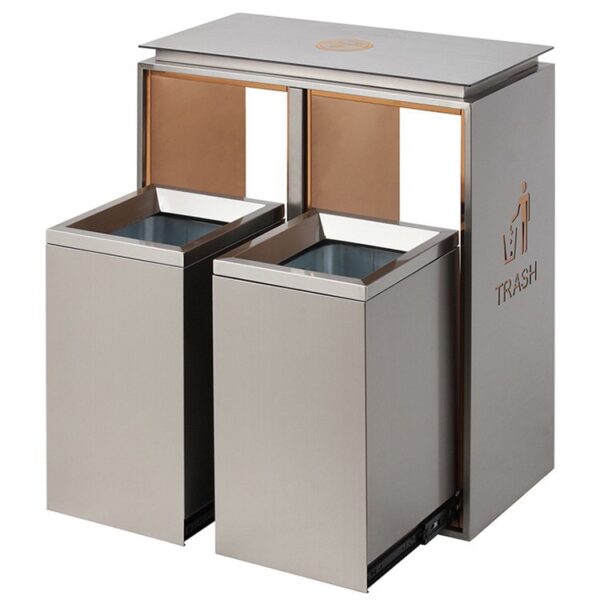 2-Stream Waste Sorting Bin for Hotels