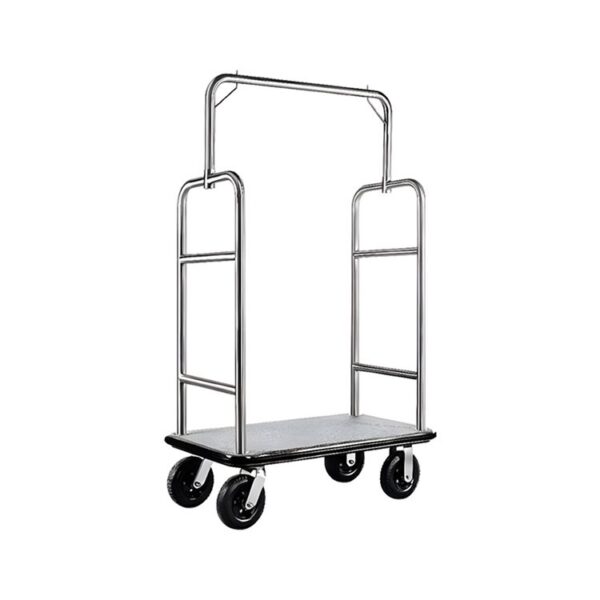 Heavy Duty Bellman Luggage Cart, Carpeted Deck