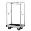 Stainless Steel Hotel Luggage Trolley with Rails