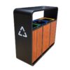 Outdoor Public Trash Can for Sidewalks