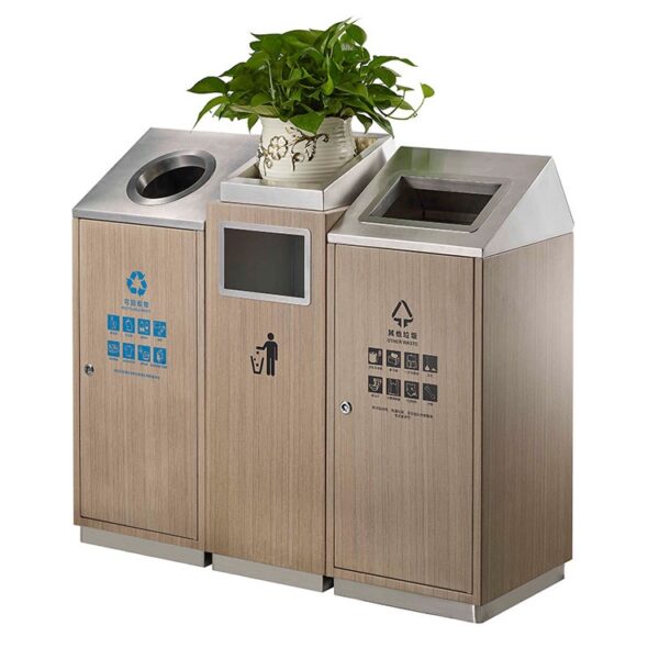 Hotel Garbage Classification Bin with Doors