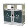 Street Litter Bin with Anti-Theft Base