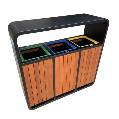 Outdoor Public Trash Can for Sidewalks