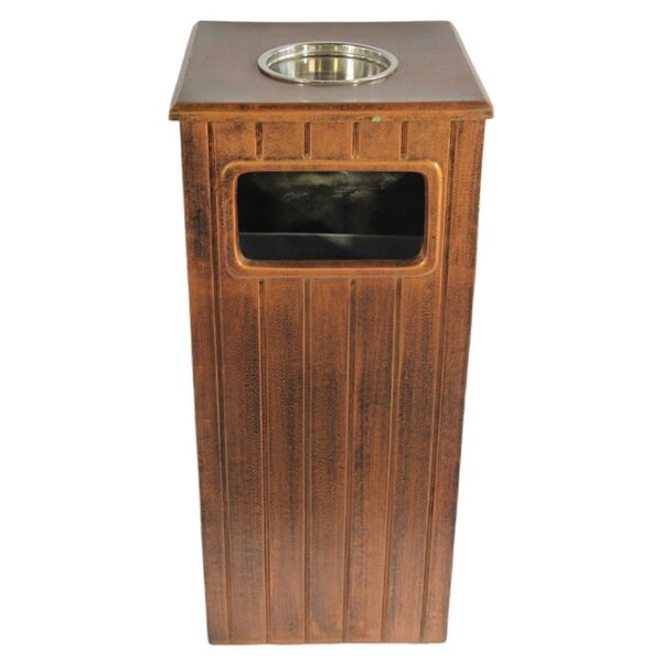 Decorative Street Waste Bin with Metal Frame