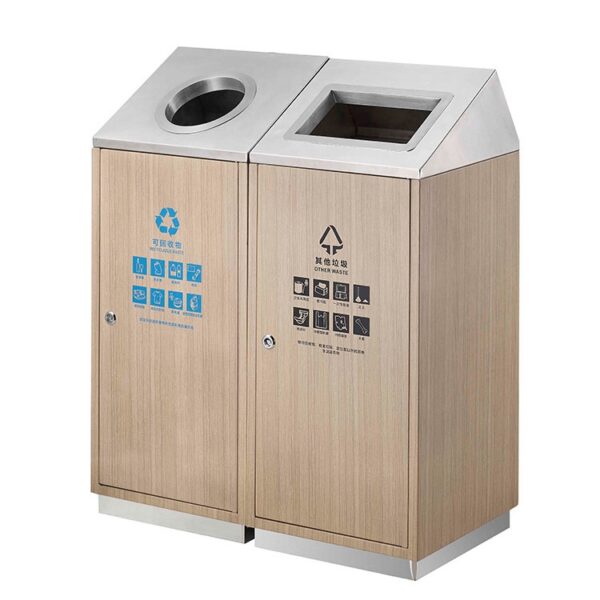 Hotel Garbage Classification Bin with Doors