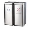 Stainless Steel Recycling Bin with Labels