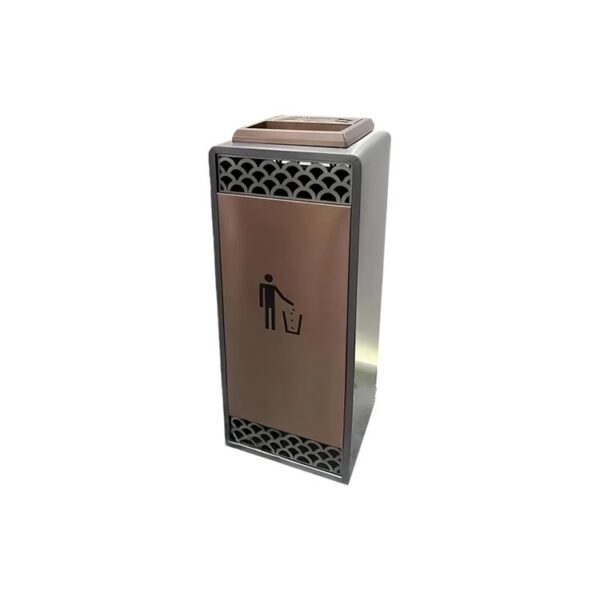 Commercial Outdoor Trash Bin with Open Top